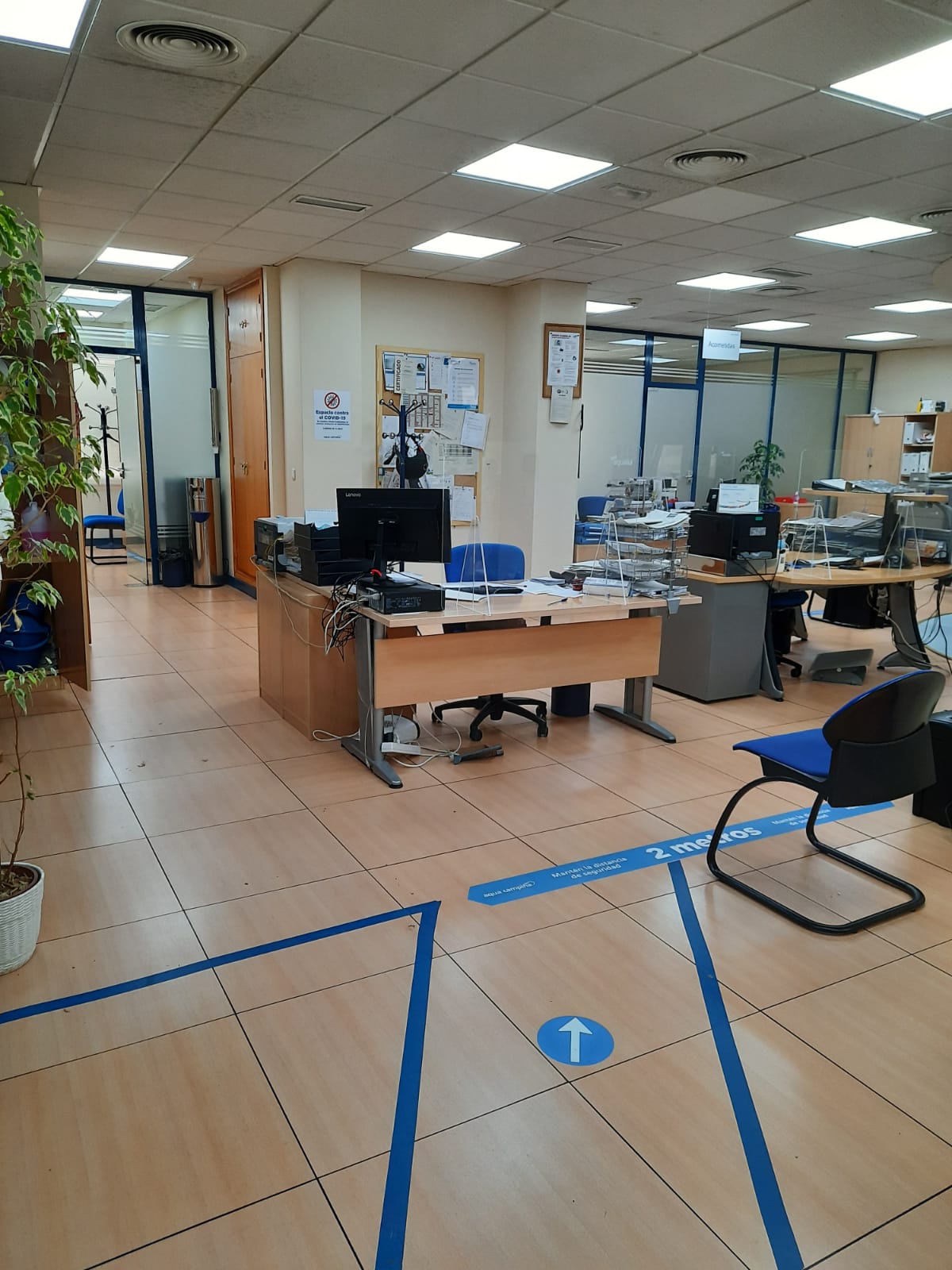 Oficina Aqua Campiña adaptada con medidas de seguridad frente al coronavirus